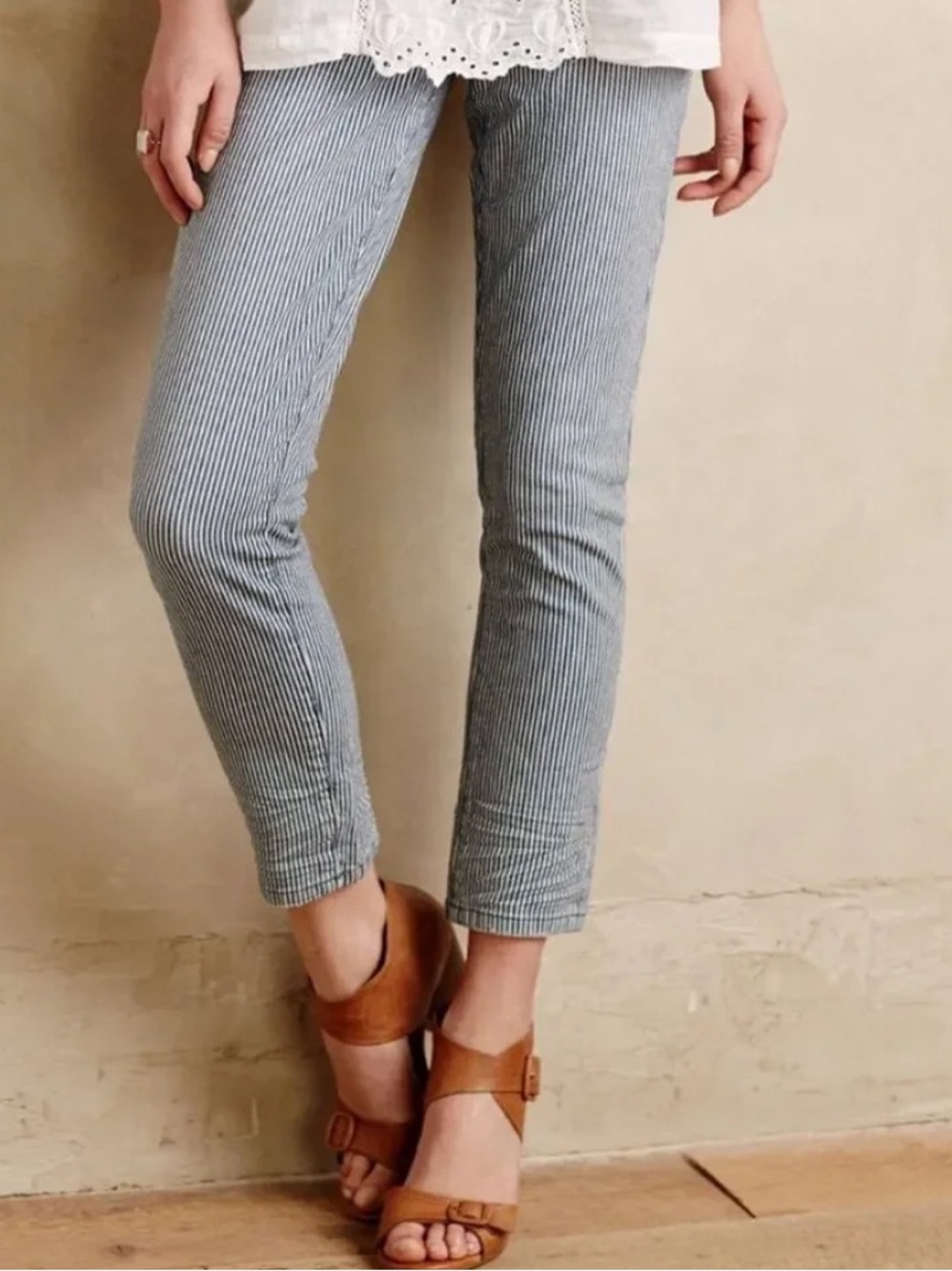 Anthropologie Pilcro stripe jeans size 28 railroad